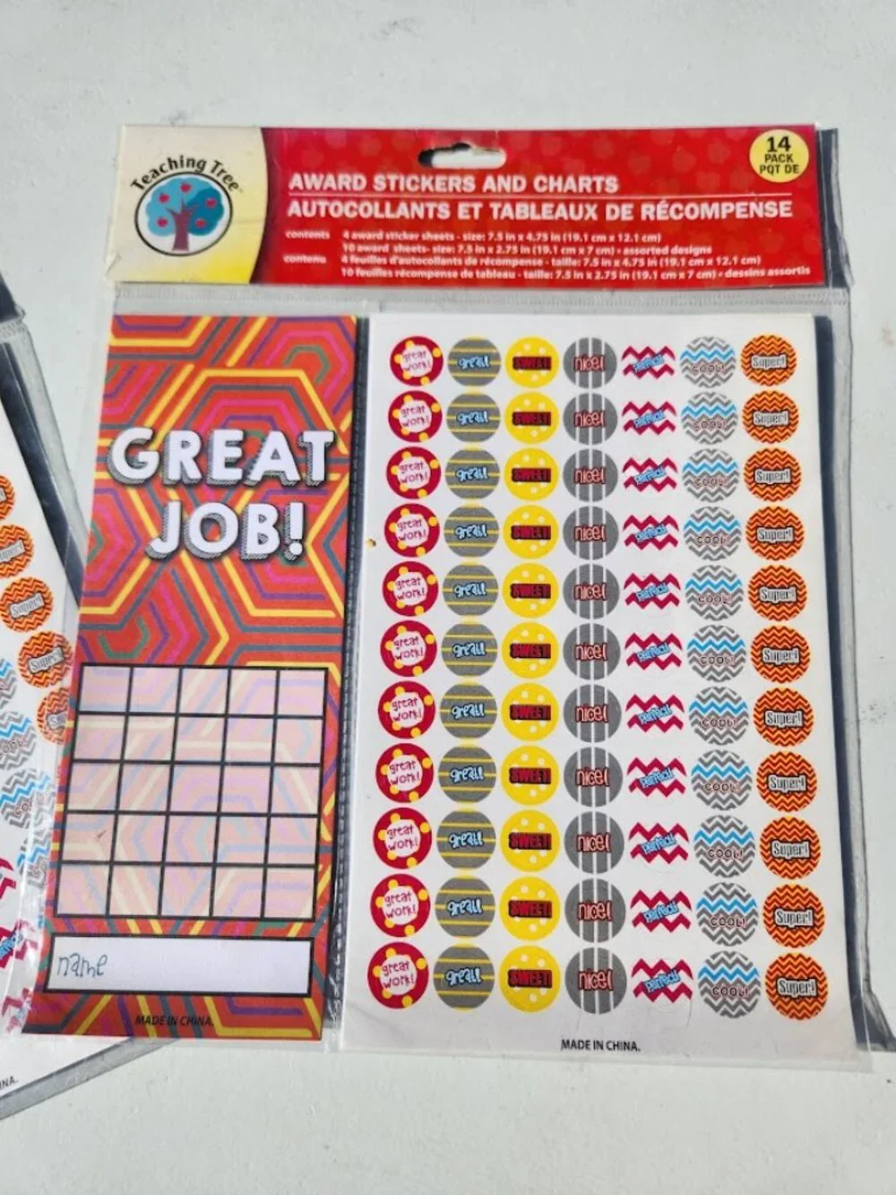 Classroom Supplies School Award / Recognition Pad, Stickers Behaviors Charts Pro